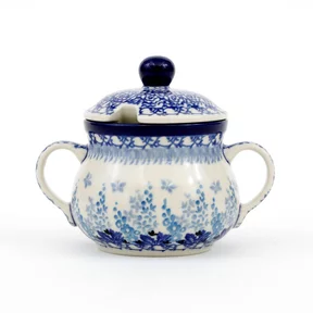 Cukiernica ceramiczna z uchwytami 035 h-9,5cm <br> 3279X Kwiat ostróżki